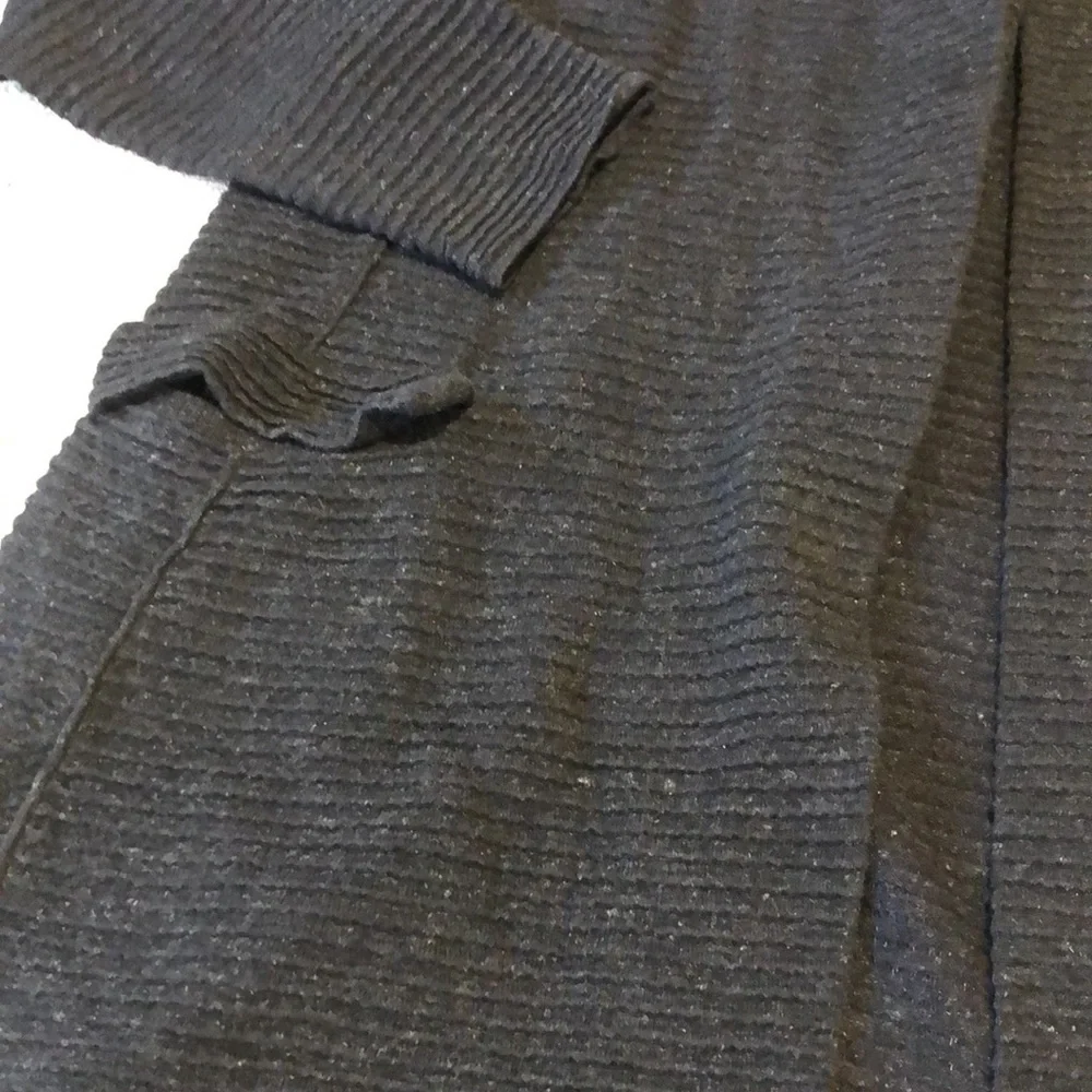 Eileen Fisher charcoal gray heavy cardigan
